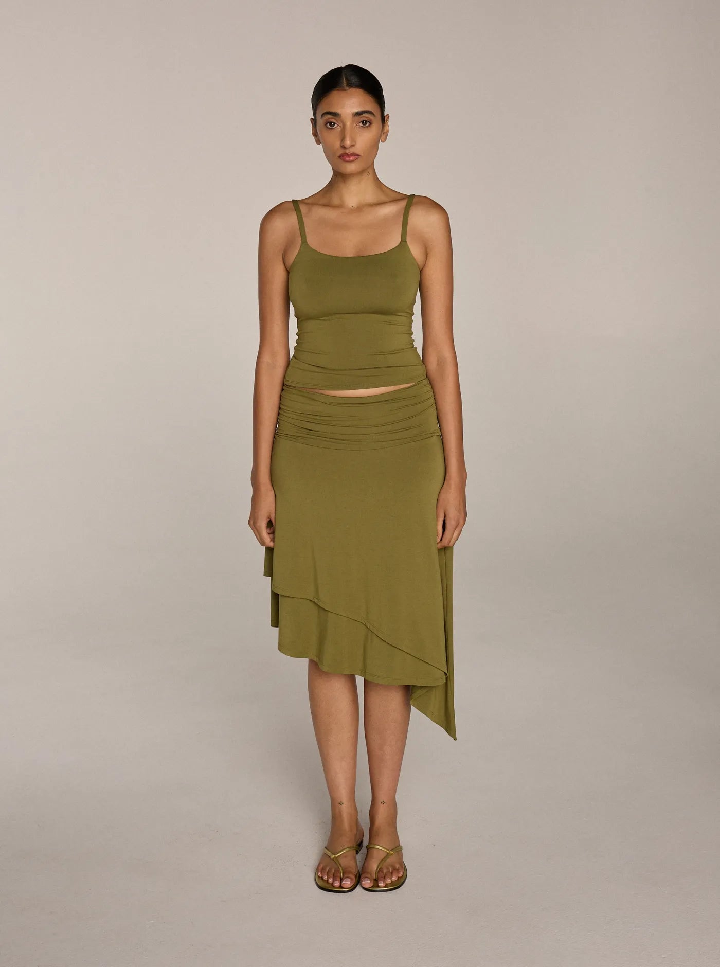 Pebble Singlet Olive