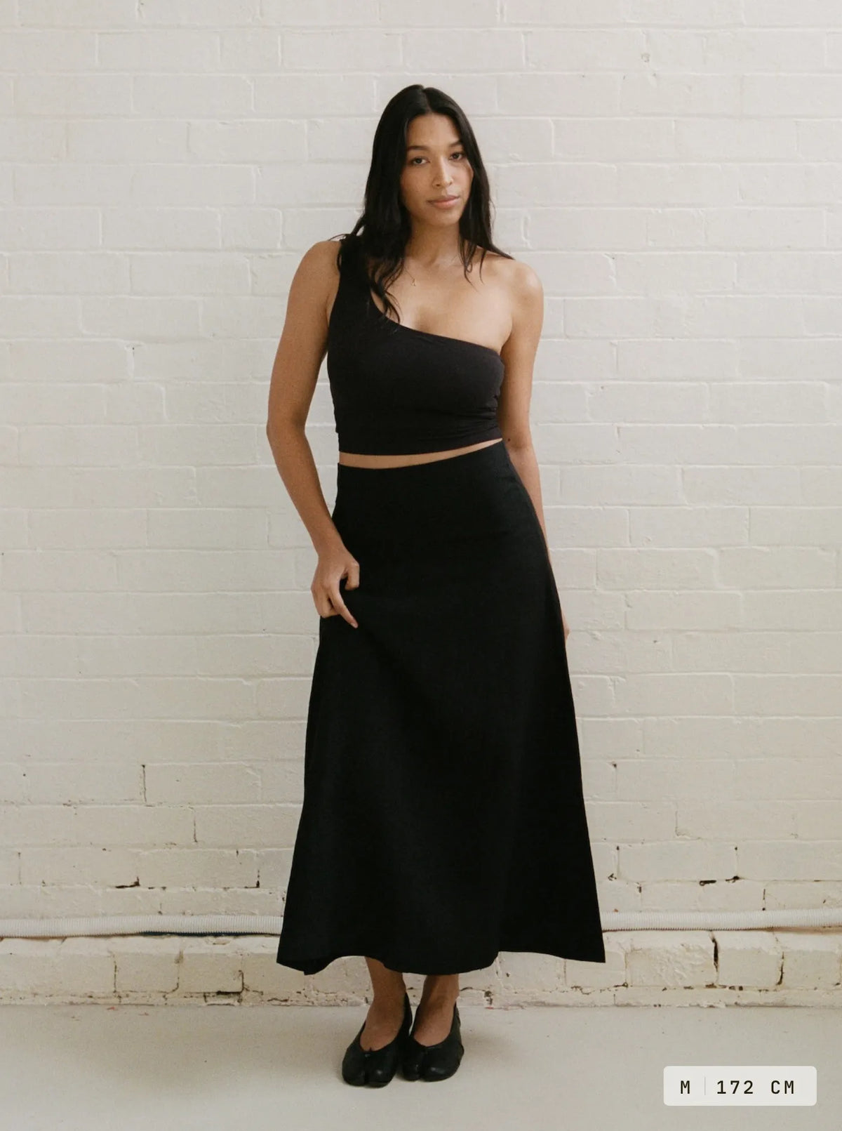 Tui Linen Skirt Charcoal