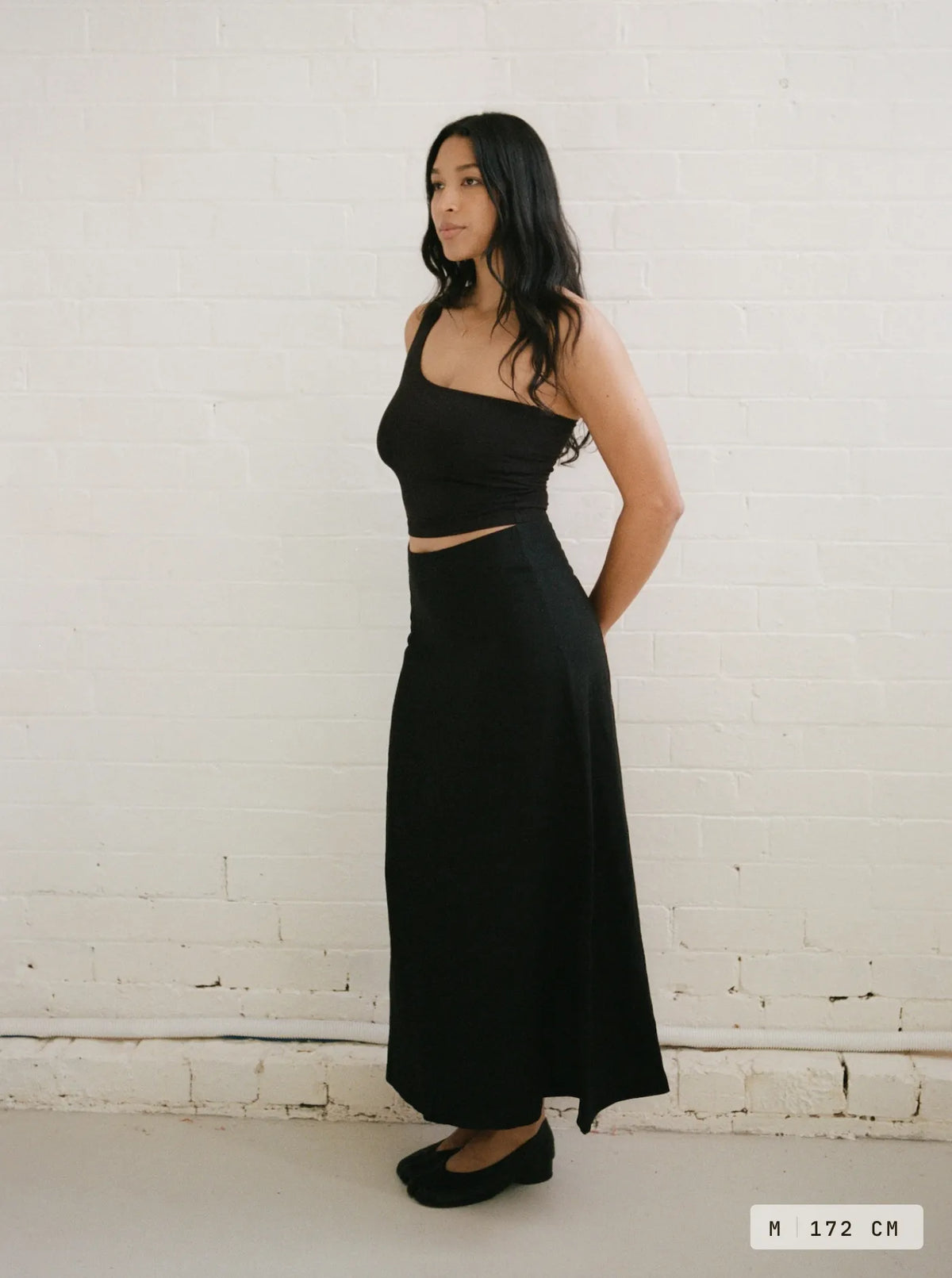 Tui Linen Skirt Charcoal
