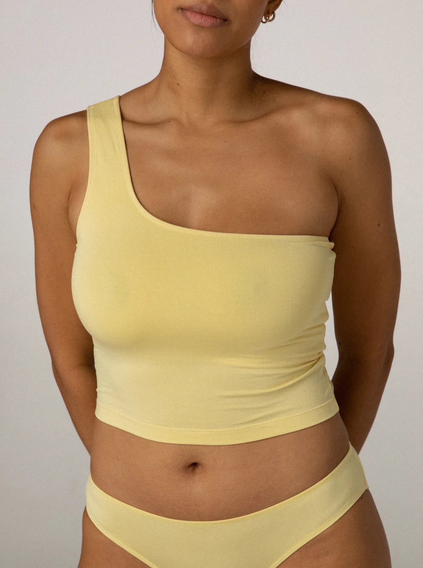 Aroha One Shoulder Top Butter
