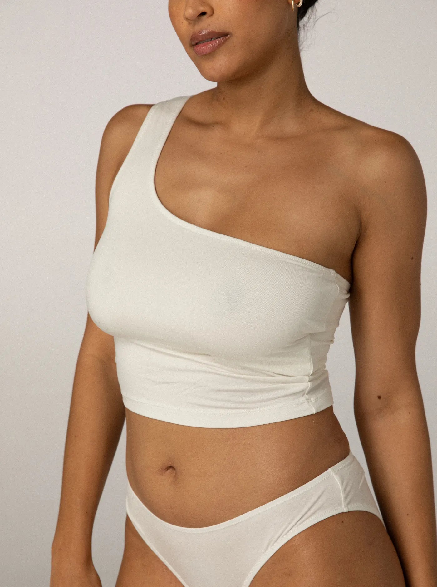 Aroha One Shoulder Top Ivory