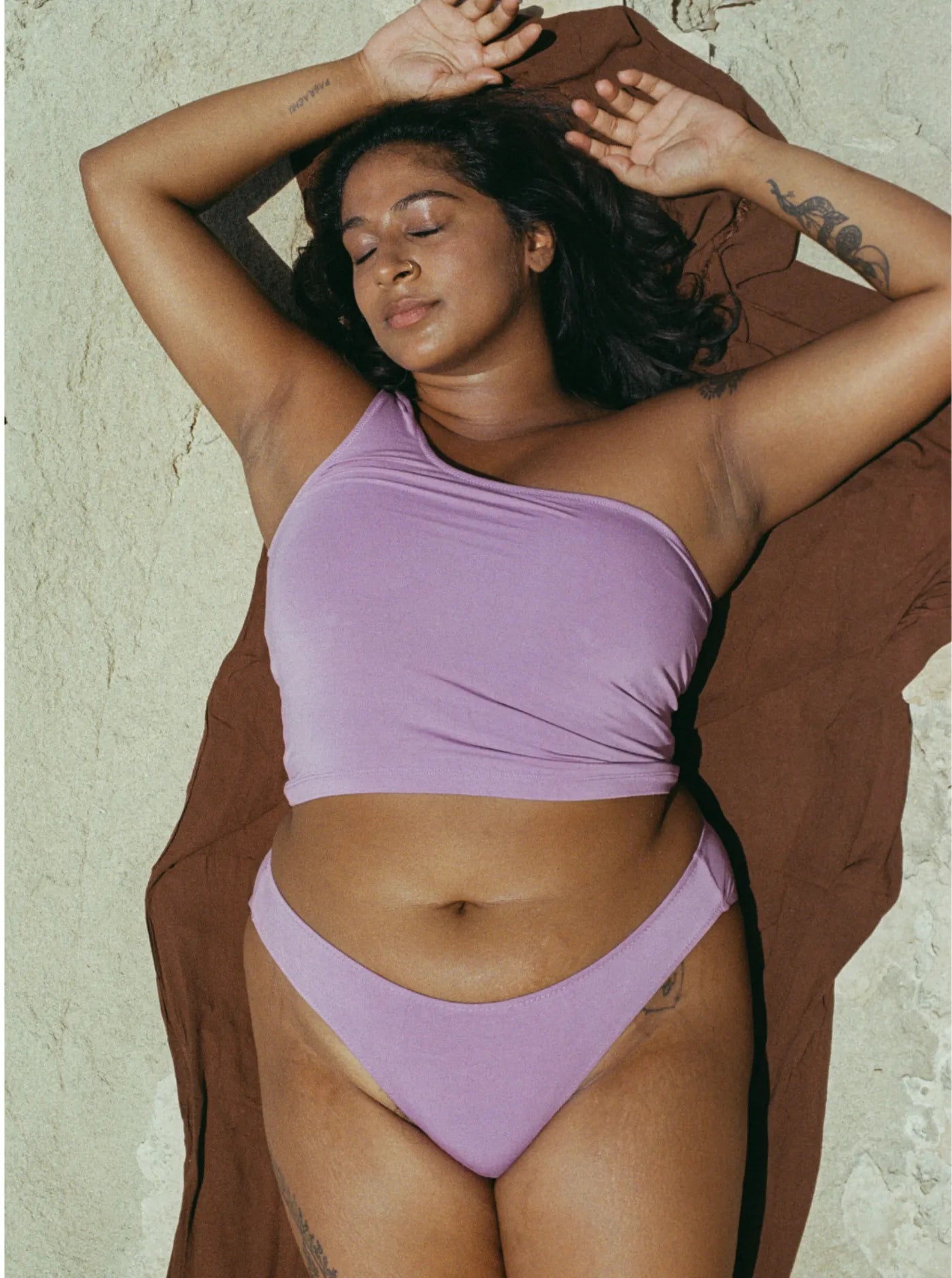 Aroha One Shoulder Top Plum