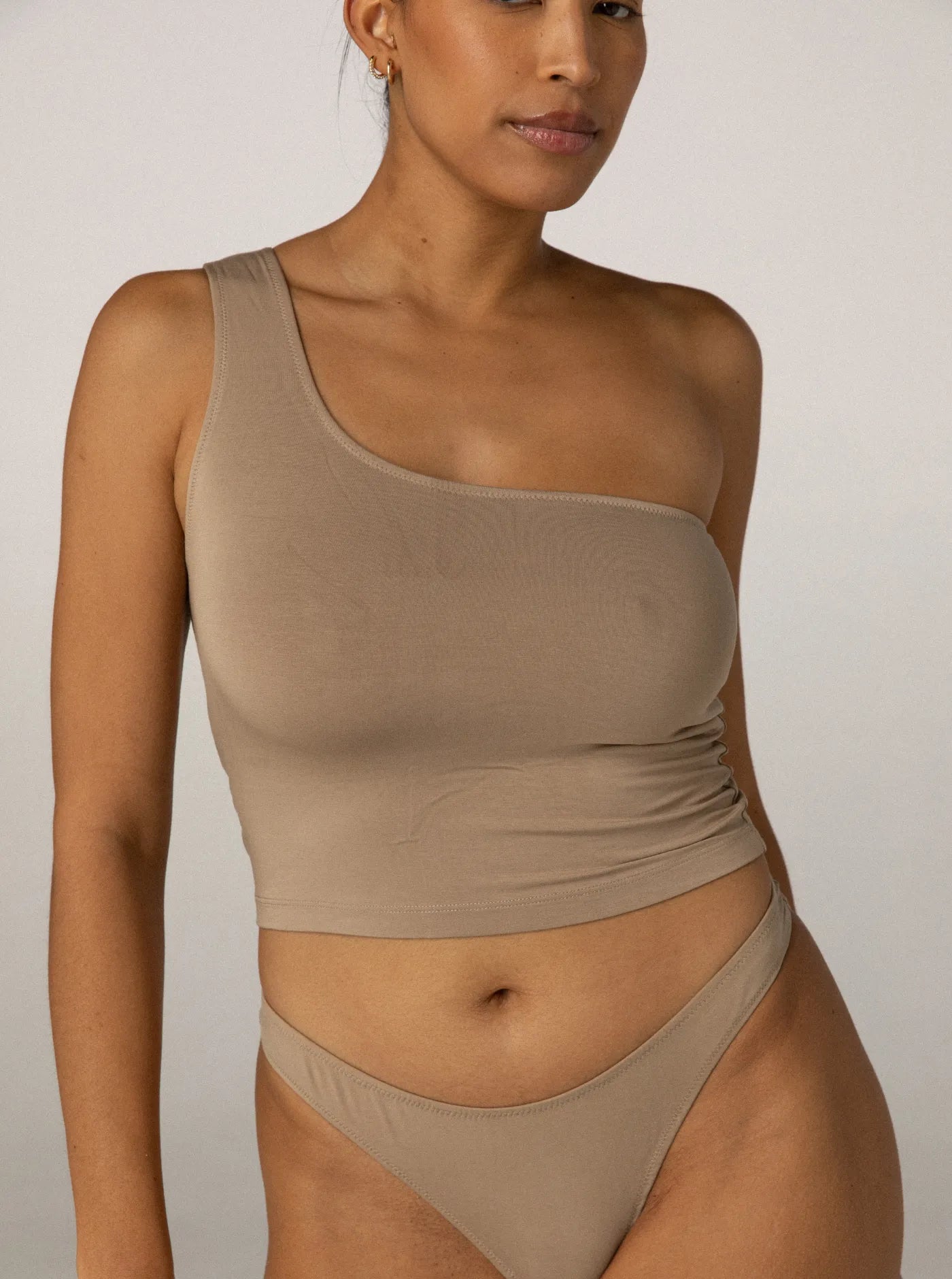 Aroha One Shoulder Top Toast