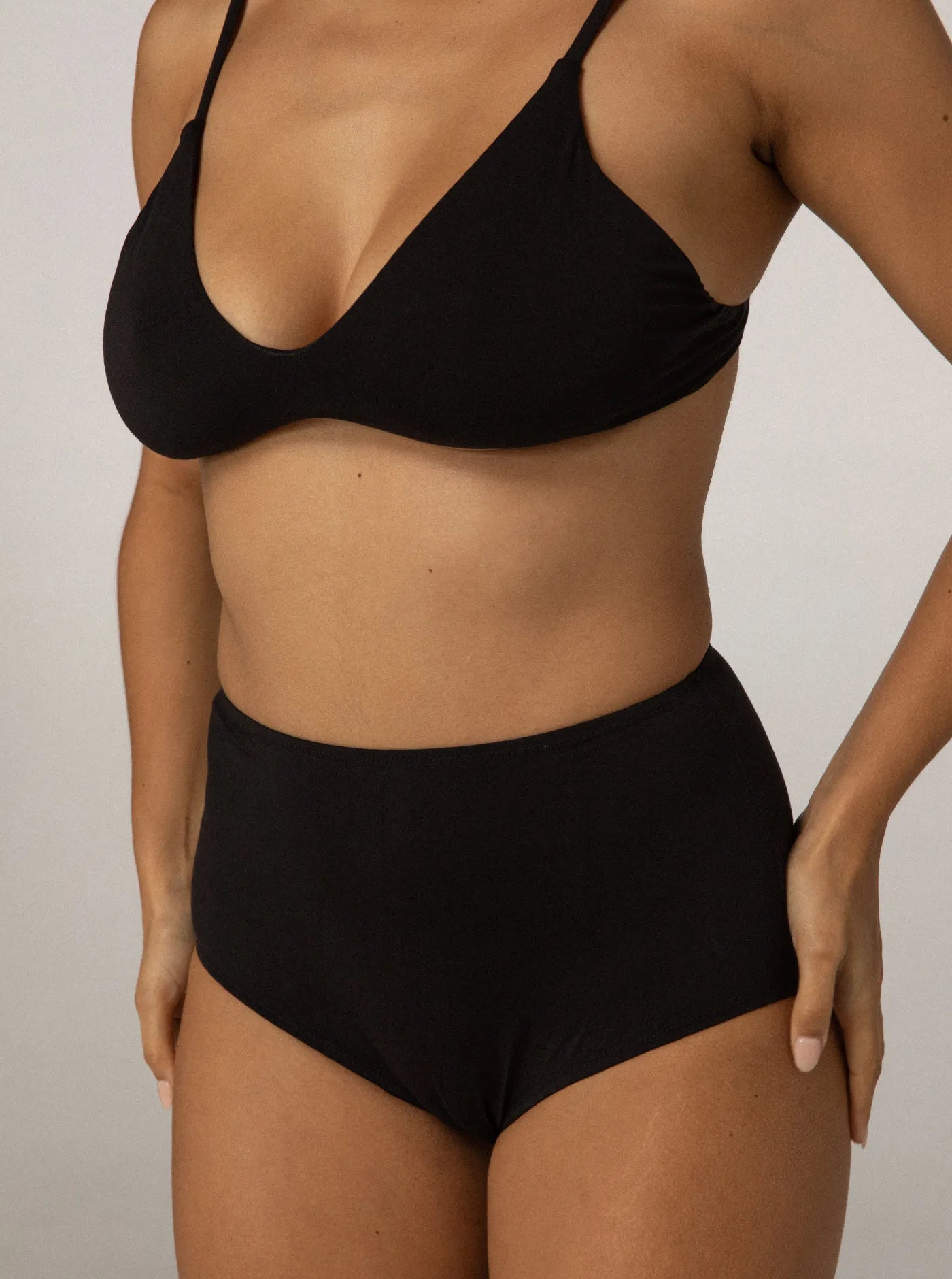 Lena High Waist Undies Charcoal