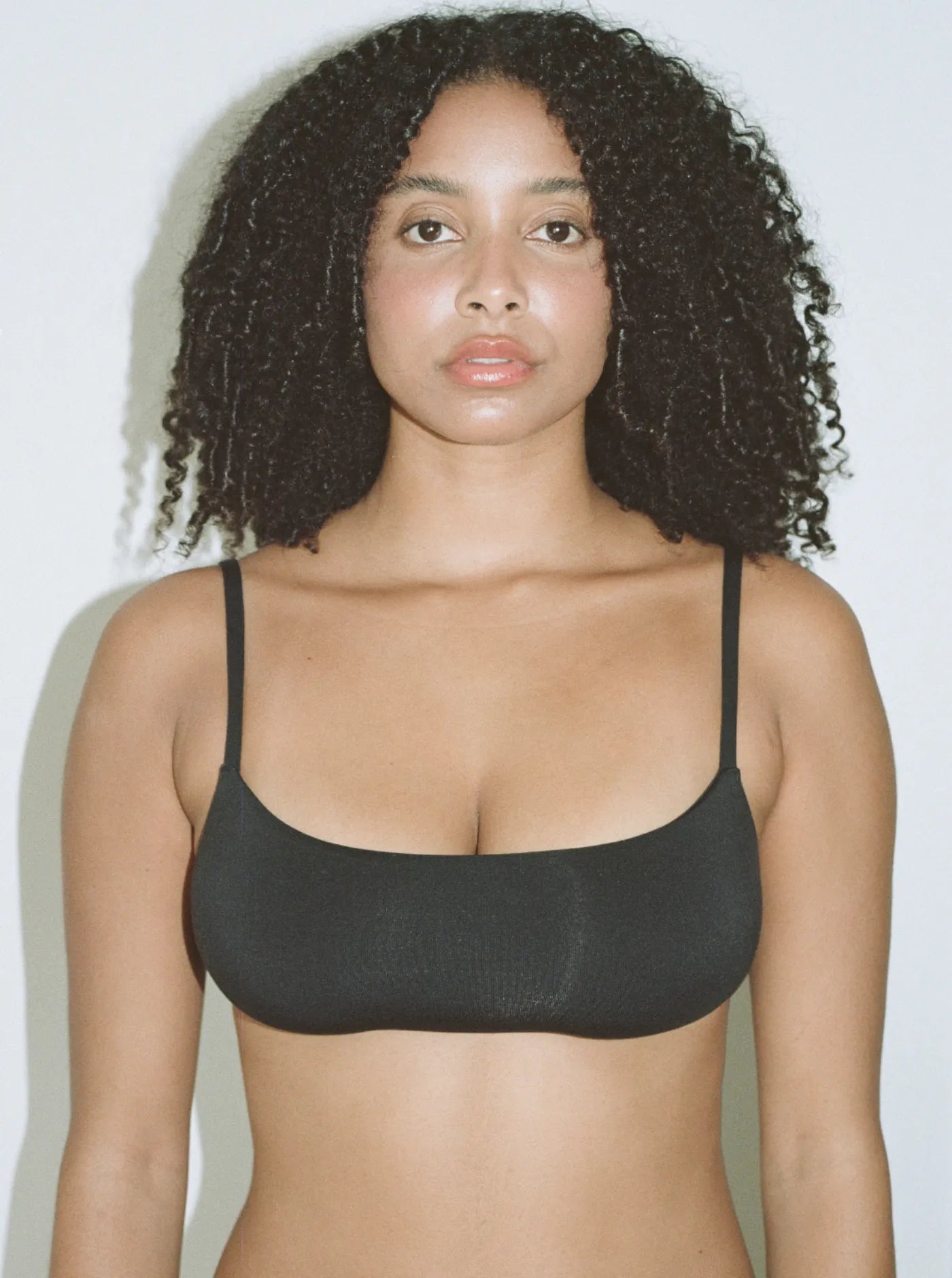 Leo High Cut Bra Charcoal