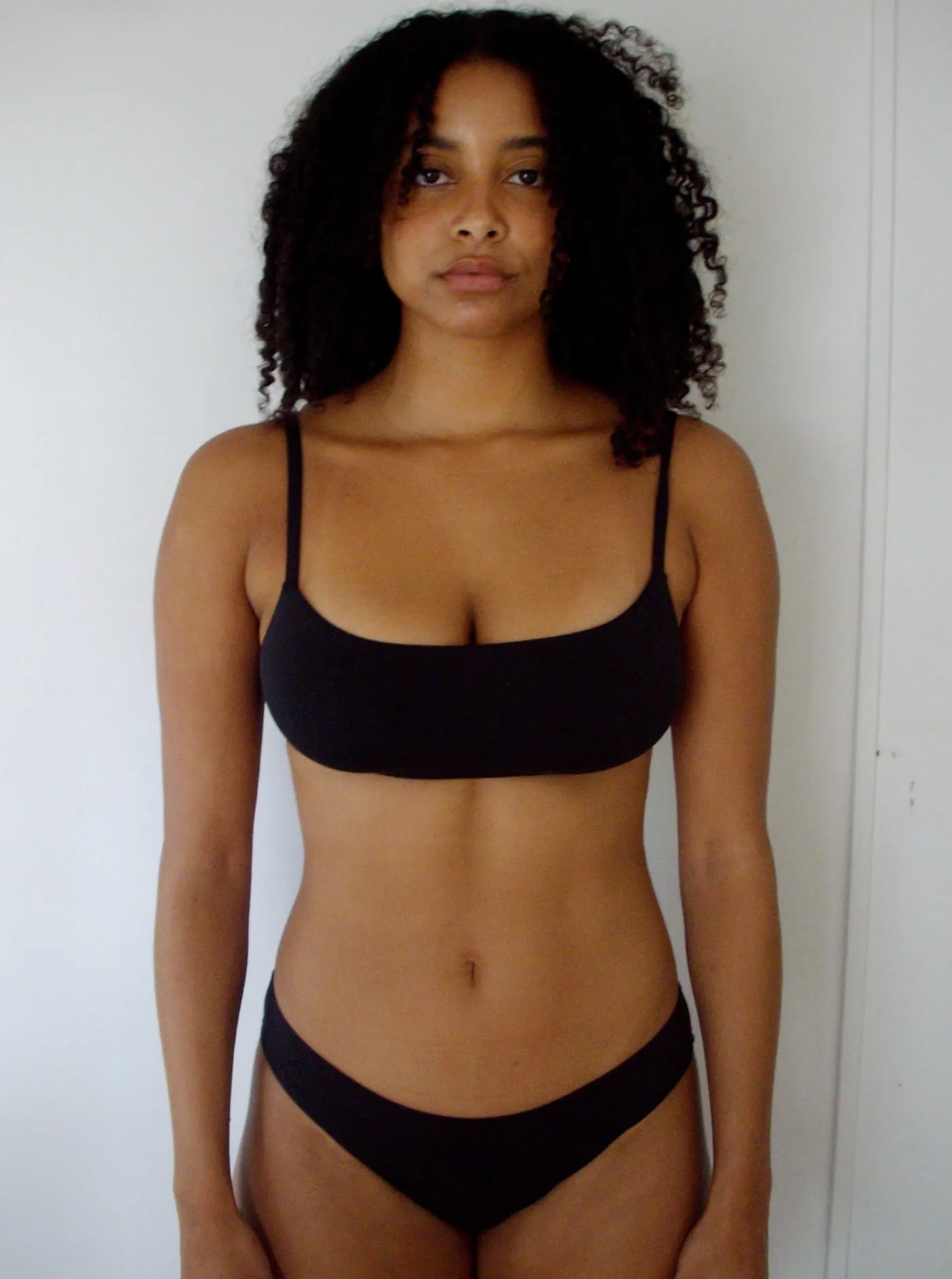 Leo High Cut Bra Charcoal