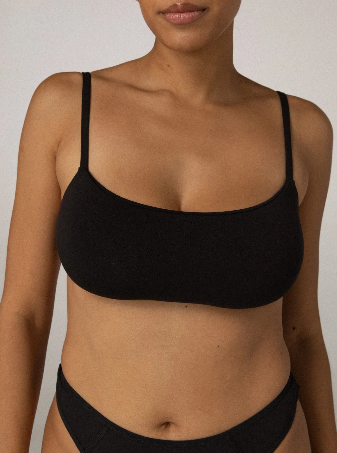 Leo High Cut Bra Charcoal