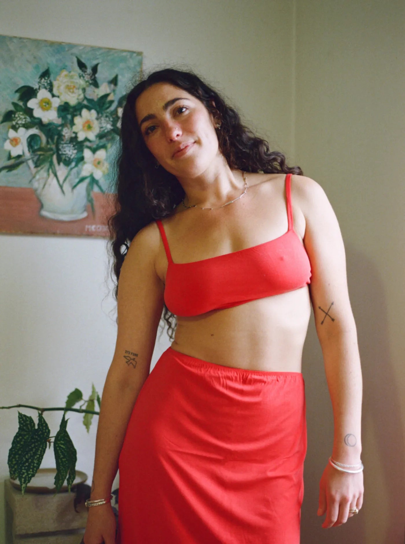 Leo High Cut Bra Chilli