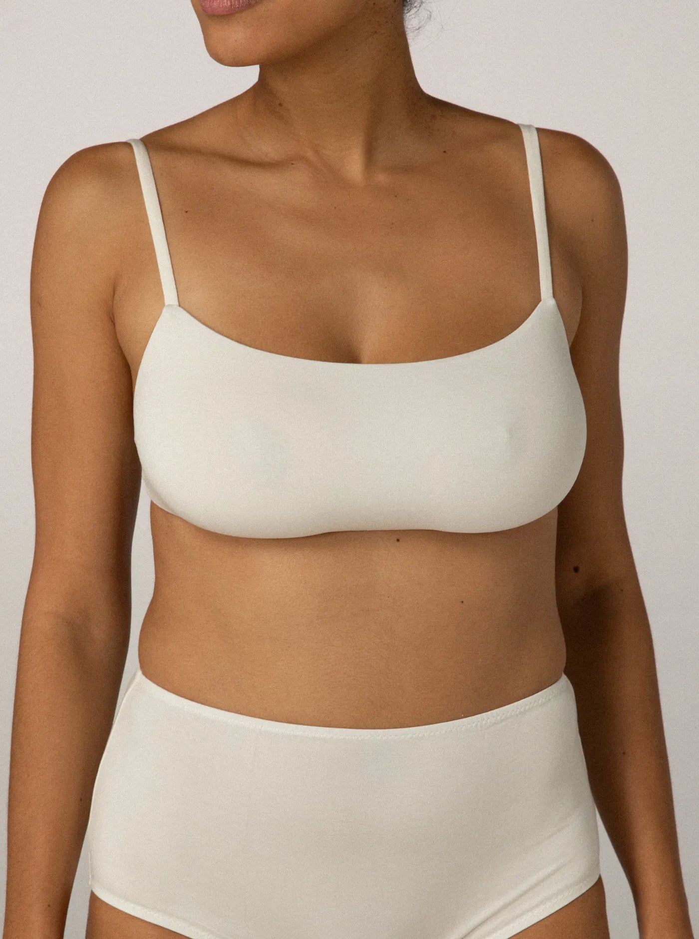 Leo High Cut Bra Ivory