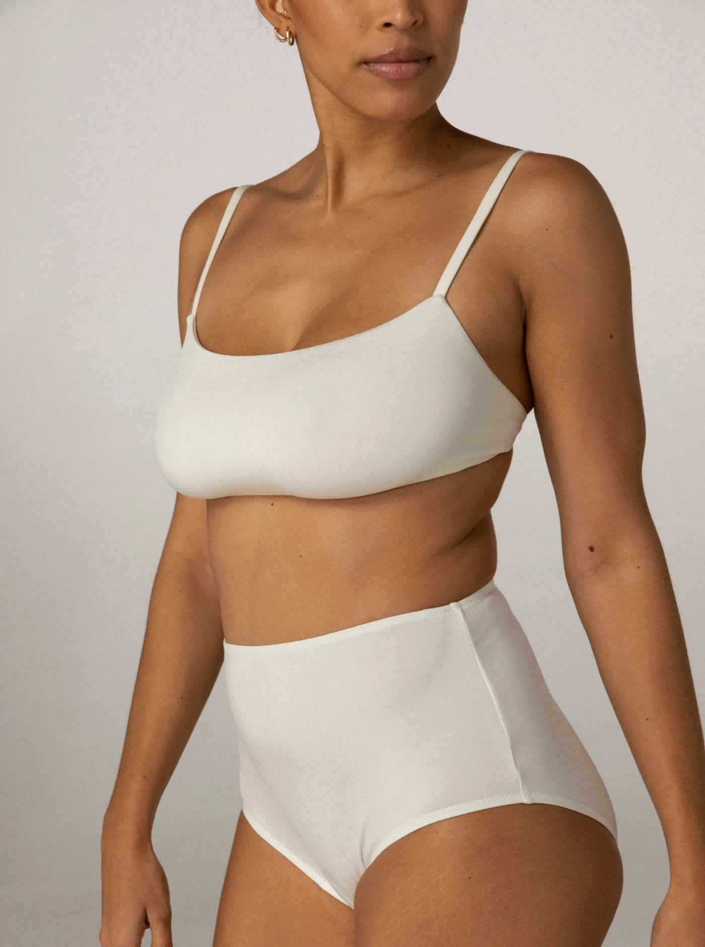 Leo High Cut Bra Ivory