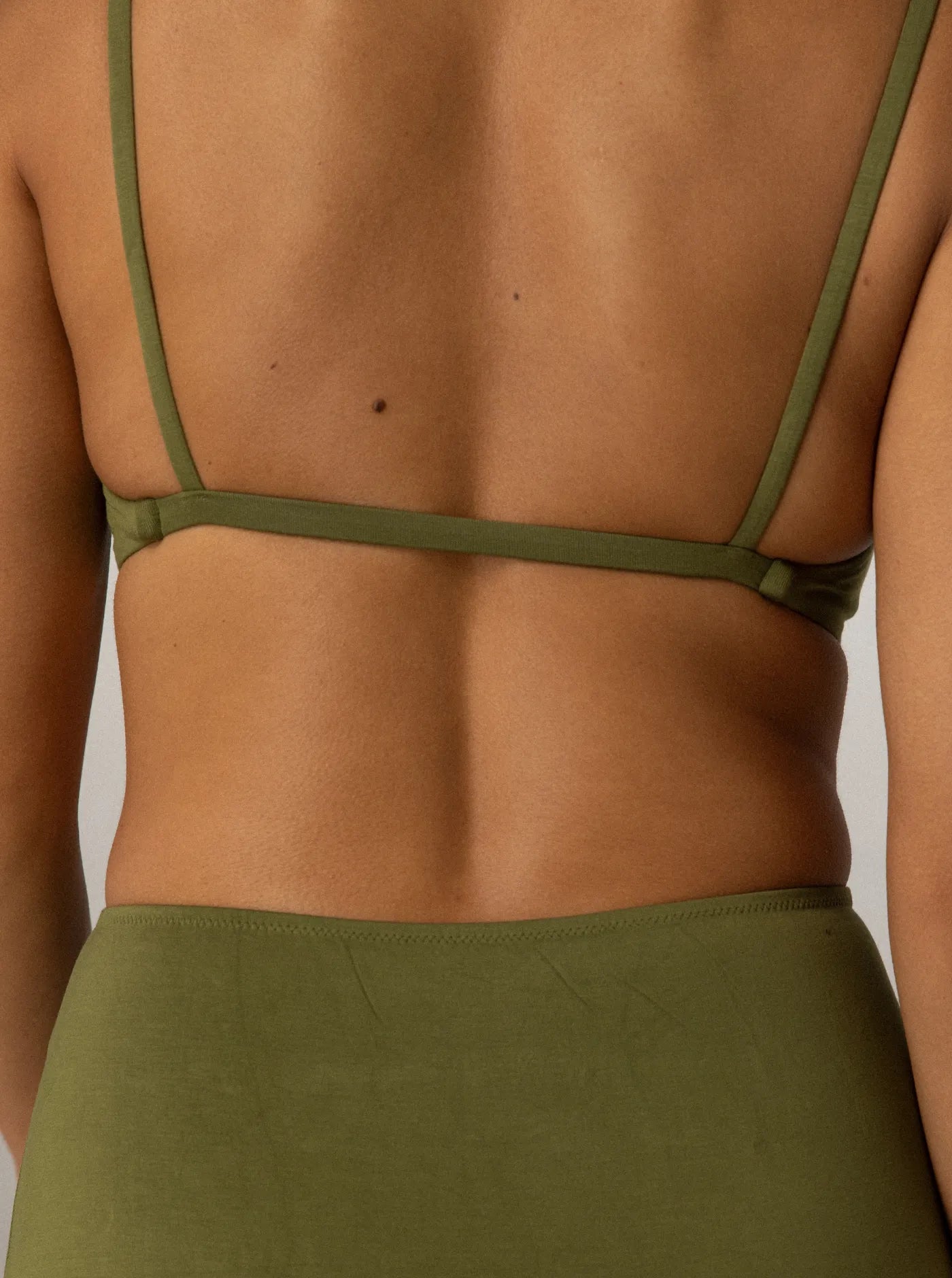 Leo High Cut Bra Olive