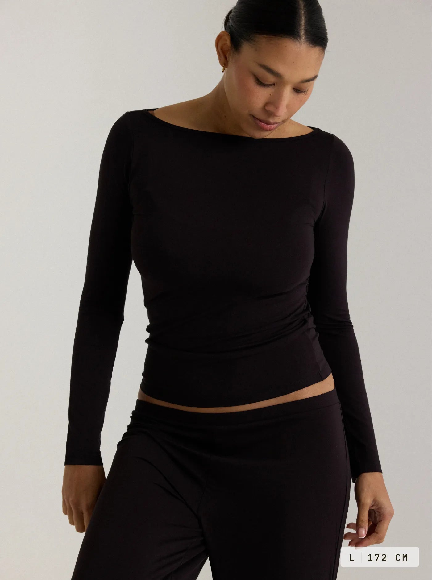 Manu Long Sleeve Top Charcoal