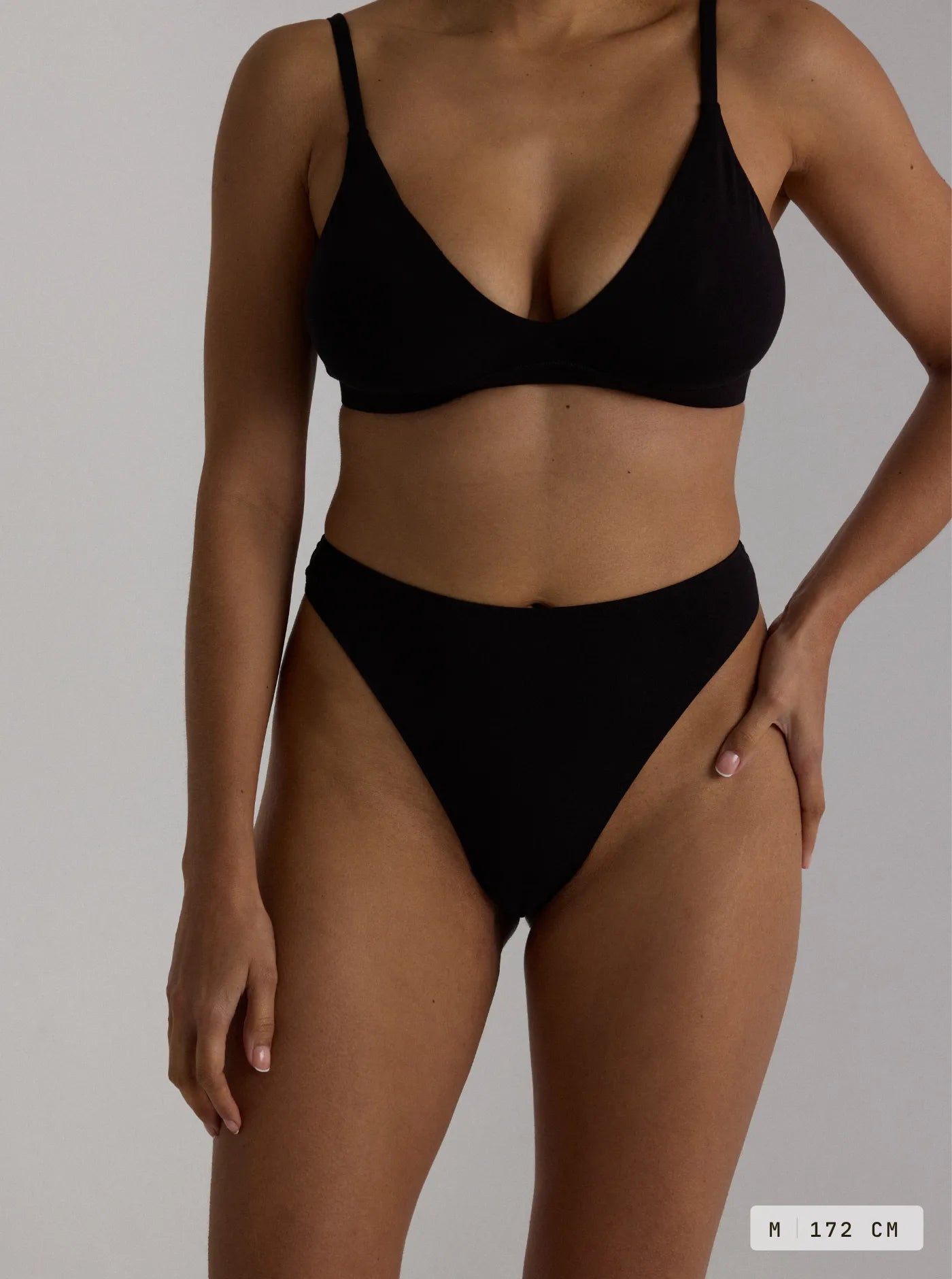 Moana High Waist G-String Charcoal