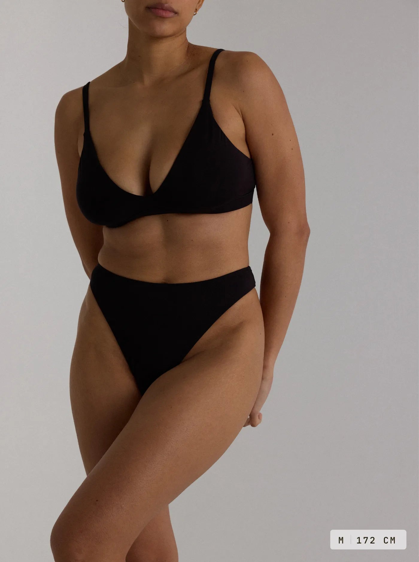 Moana High Waist G-String Charcoal
