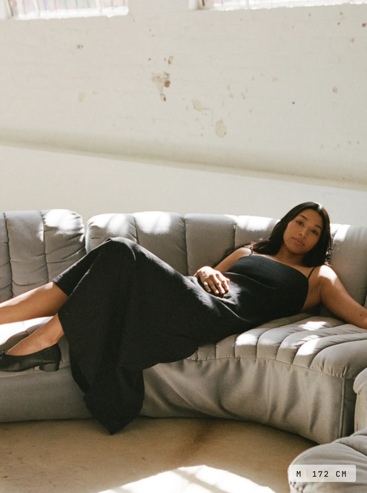 Marama Linen Dress Charcoal