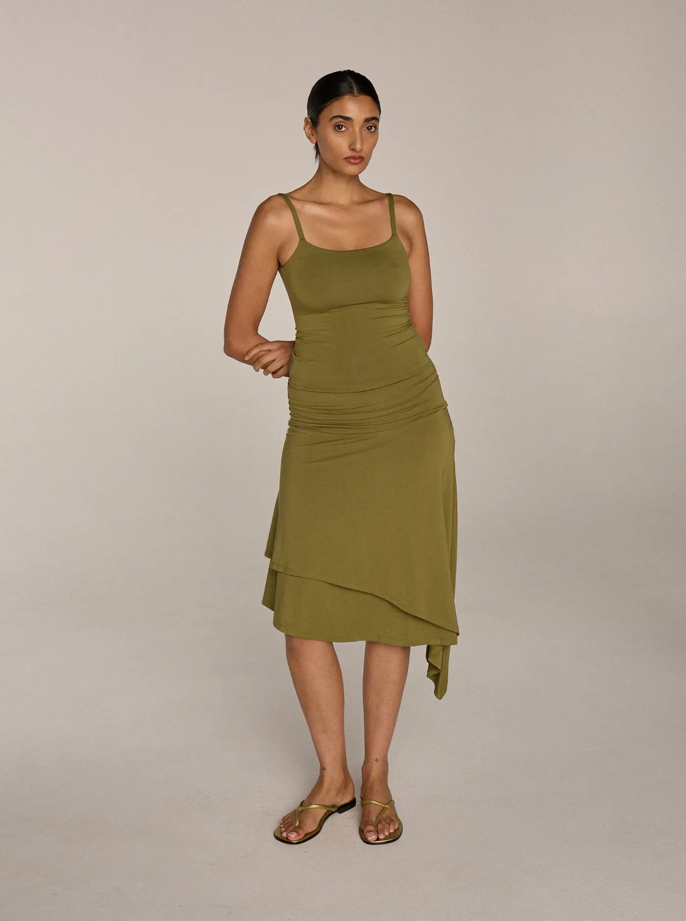 Pebble Singlet Olive