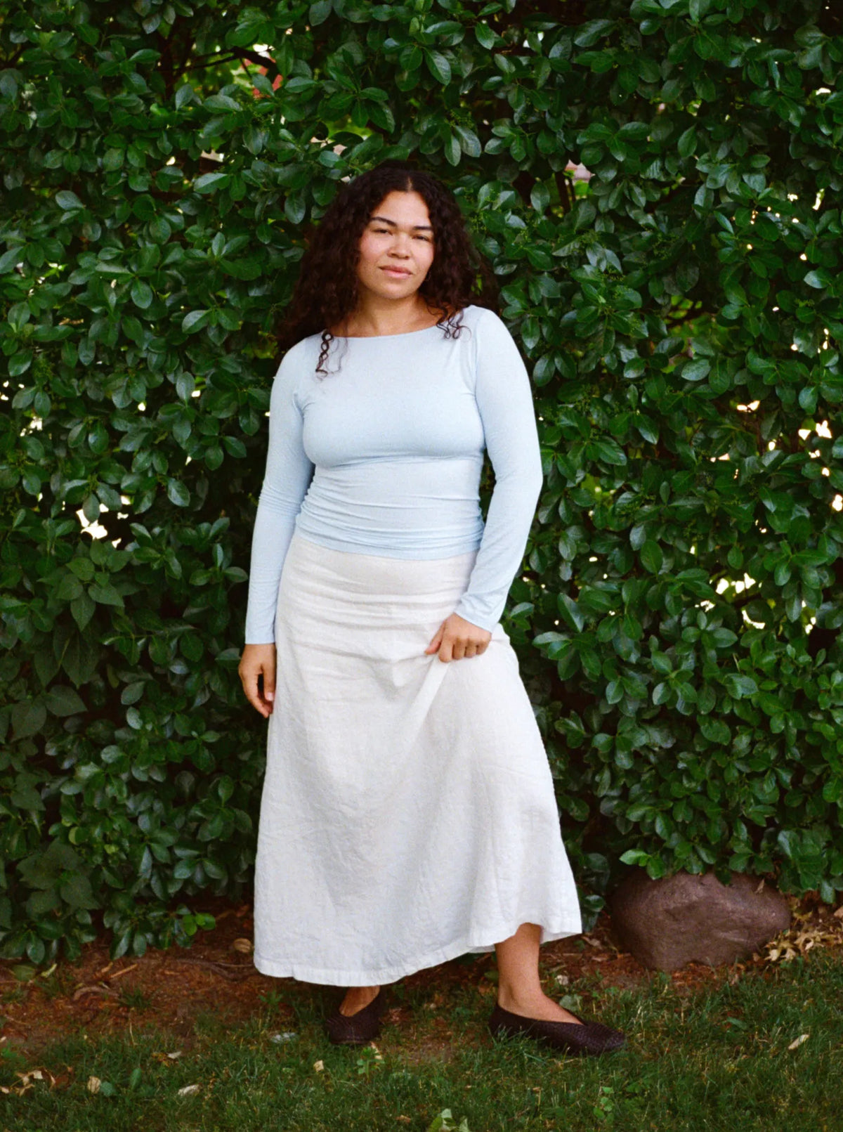 Tui Linen Skirt Ivory