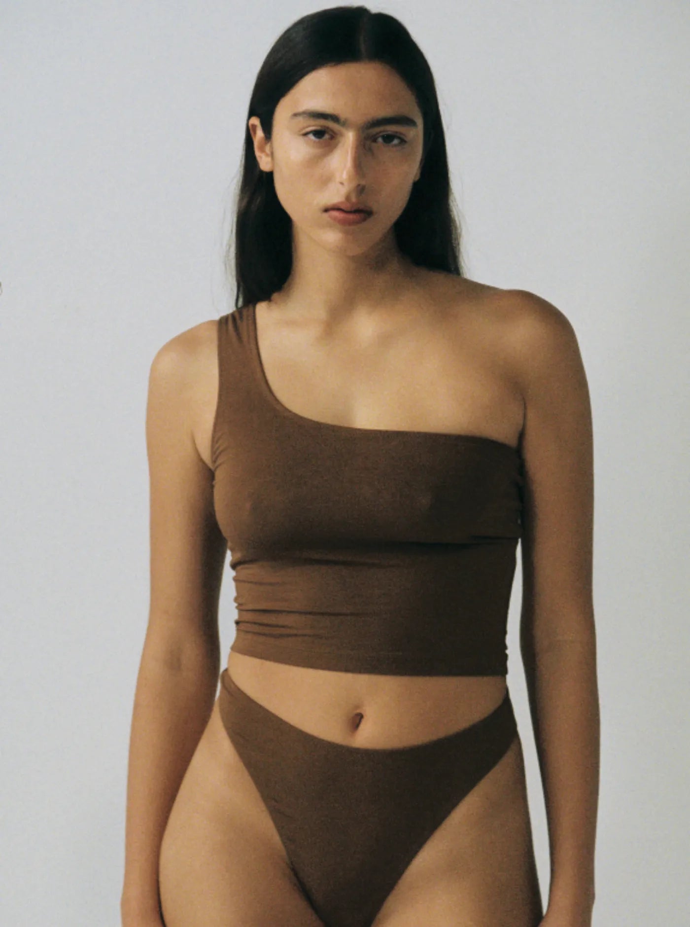 Aroha One Shoulder Top Earth