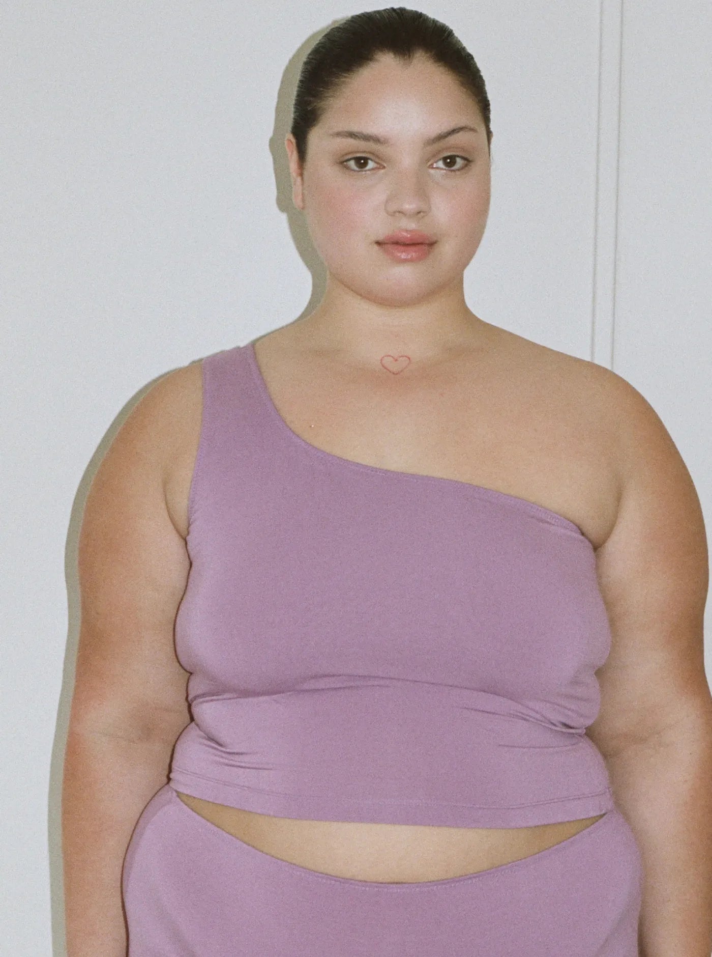 Aroha One Shoulder Top Plum