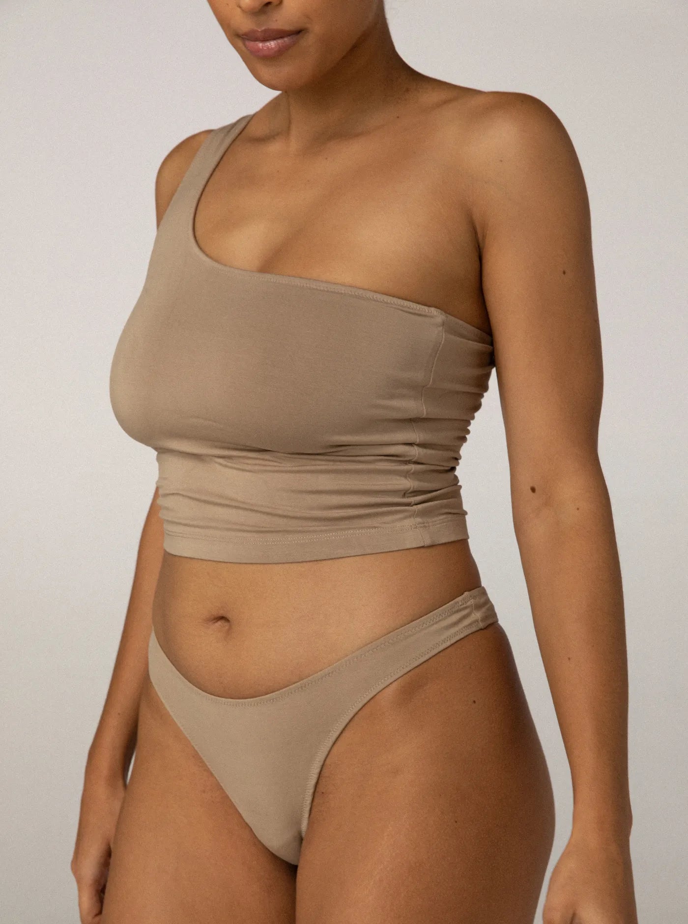 Aroha One Shoulder Top Toast