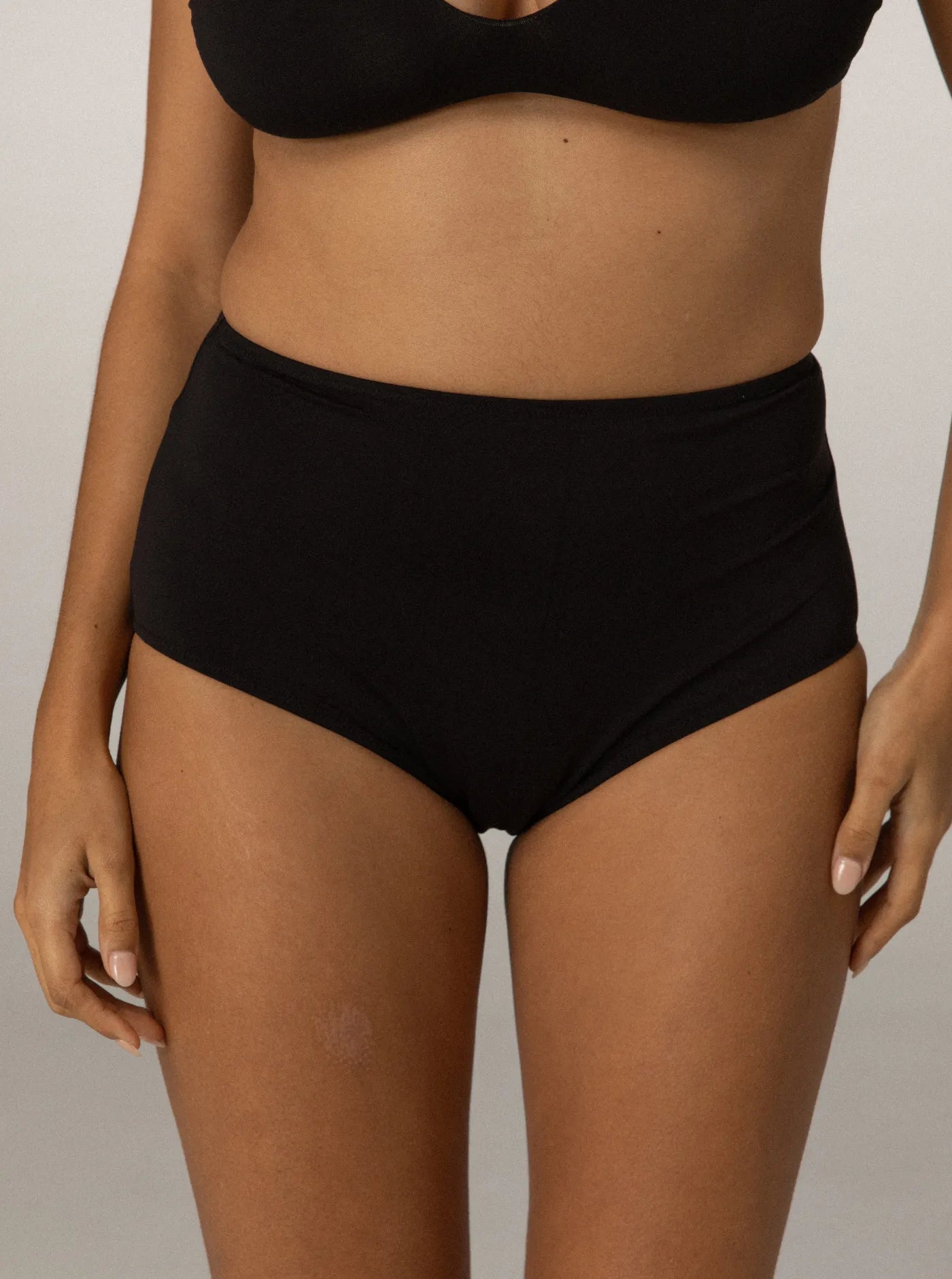 Lena High Waist Undies Charcoal
