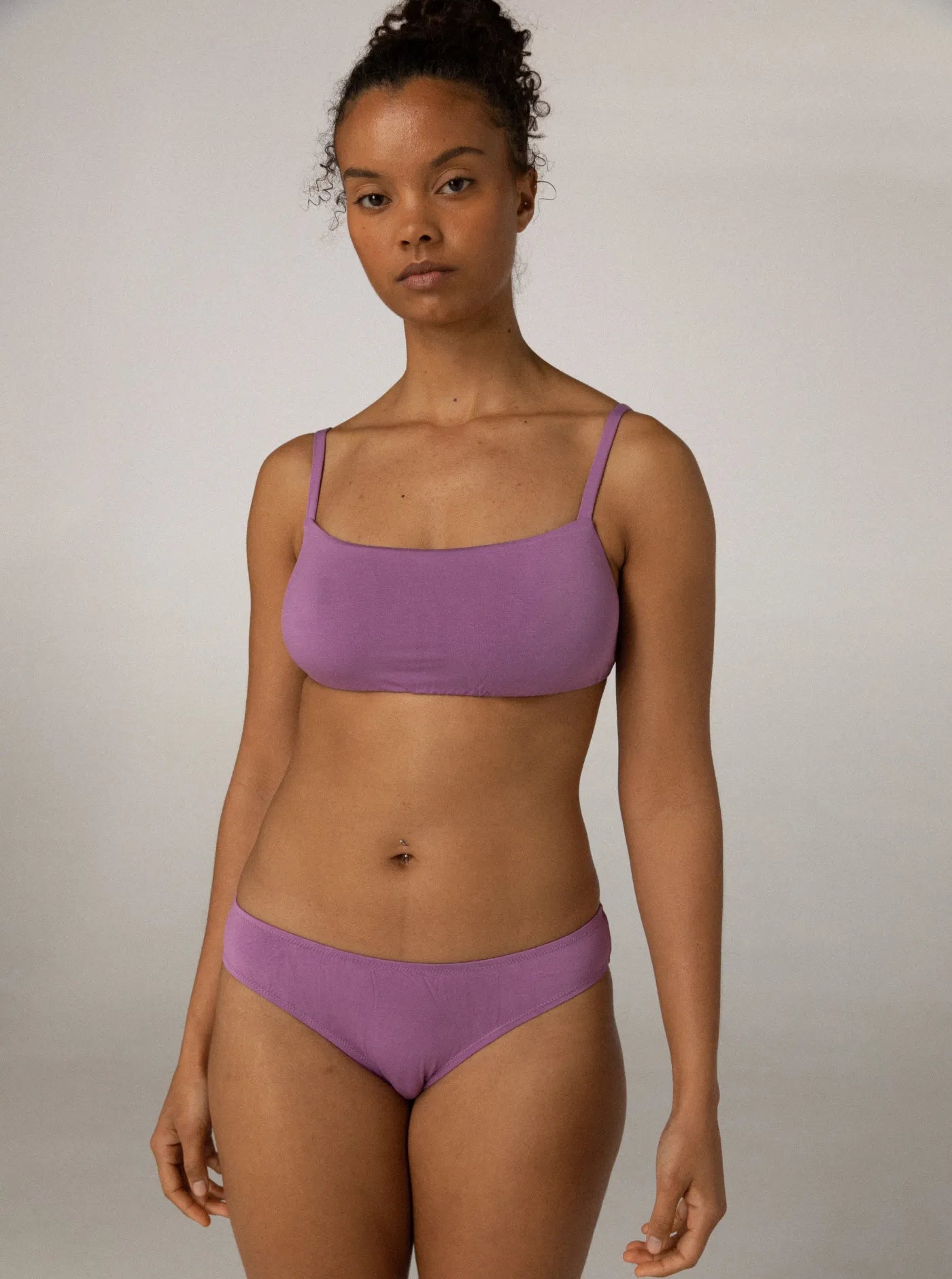 Leo High Cut Bra Plum