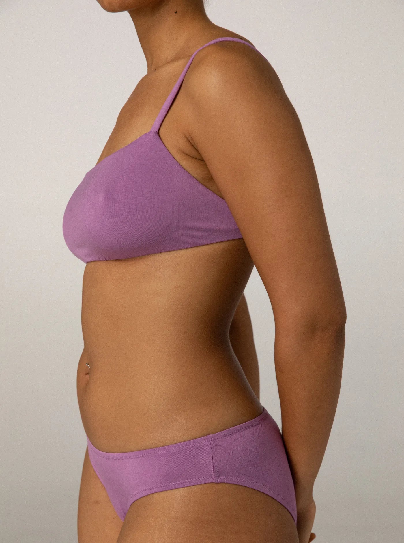 Leo High Cut Bra Plum