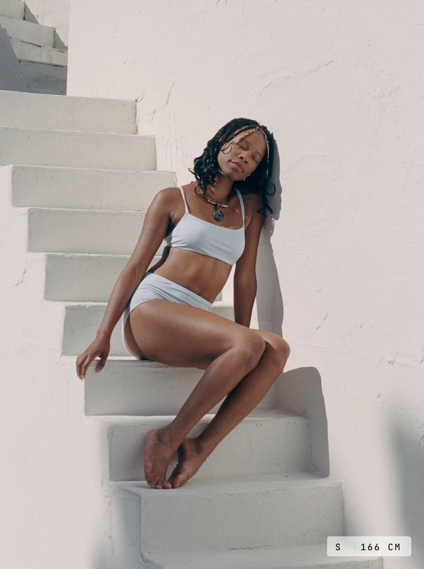 Leo High Cut Bra Sky
