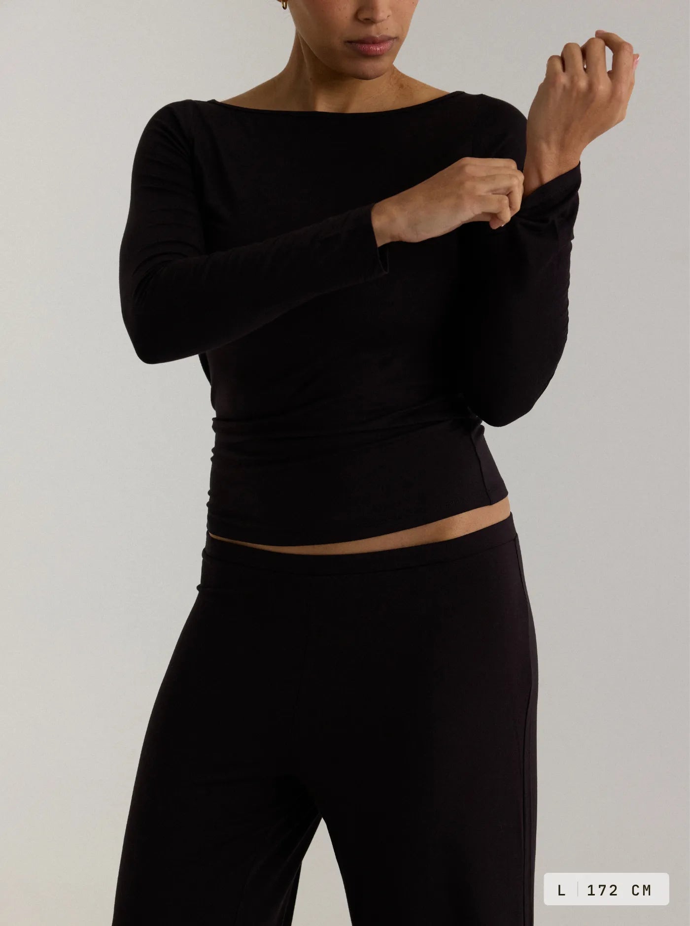 Manu Long Sleeve Top Charcoal