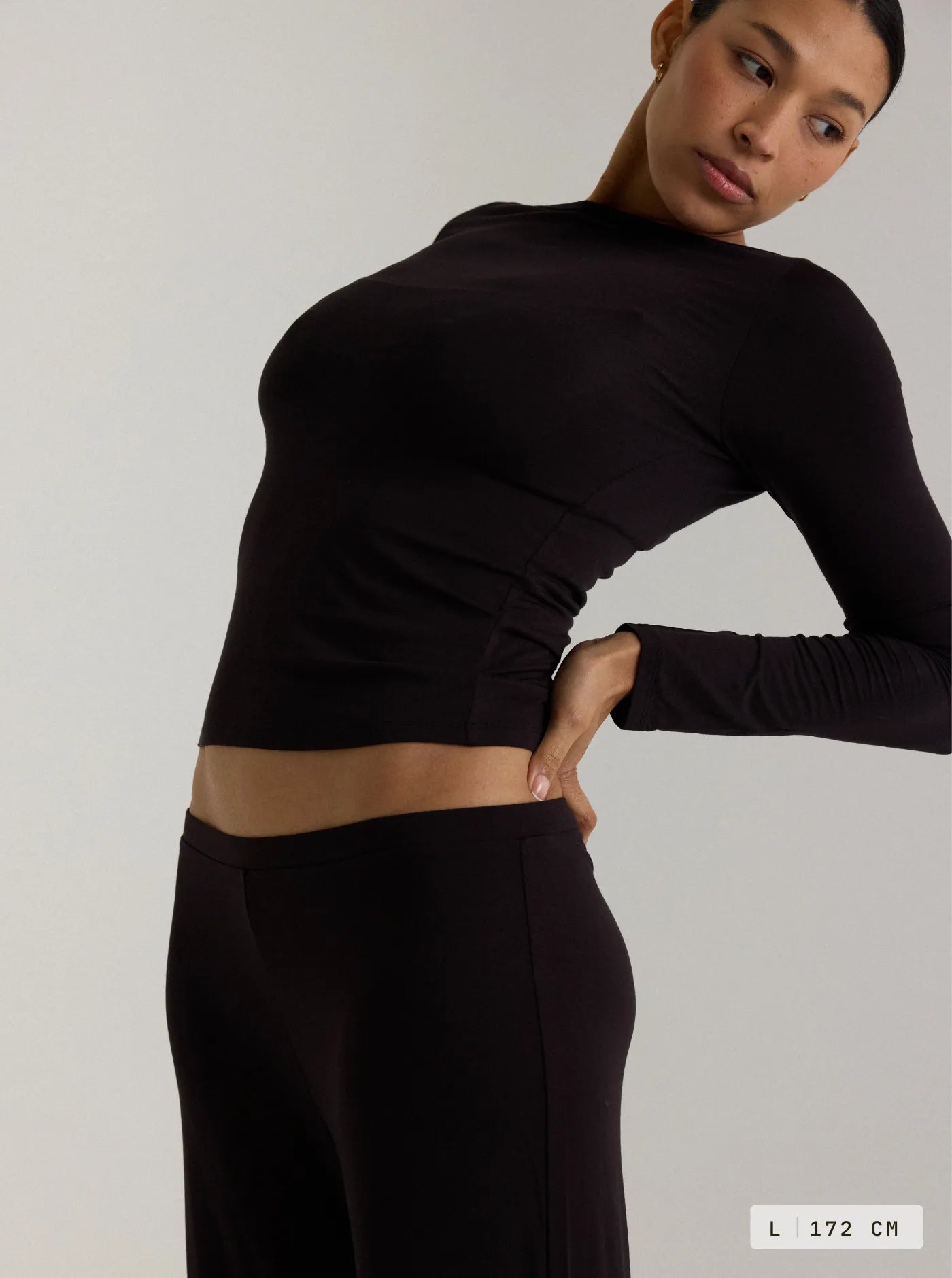 Manu Long Sleeve Top Charcoal