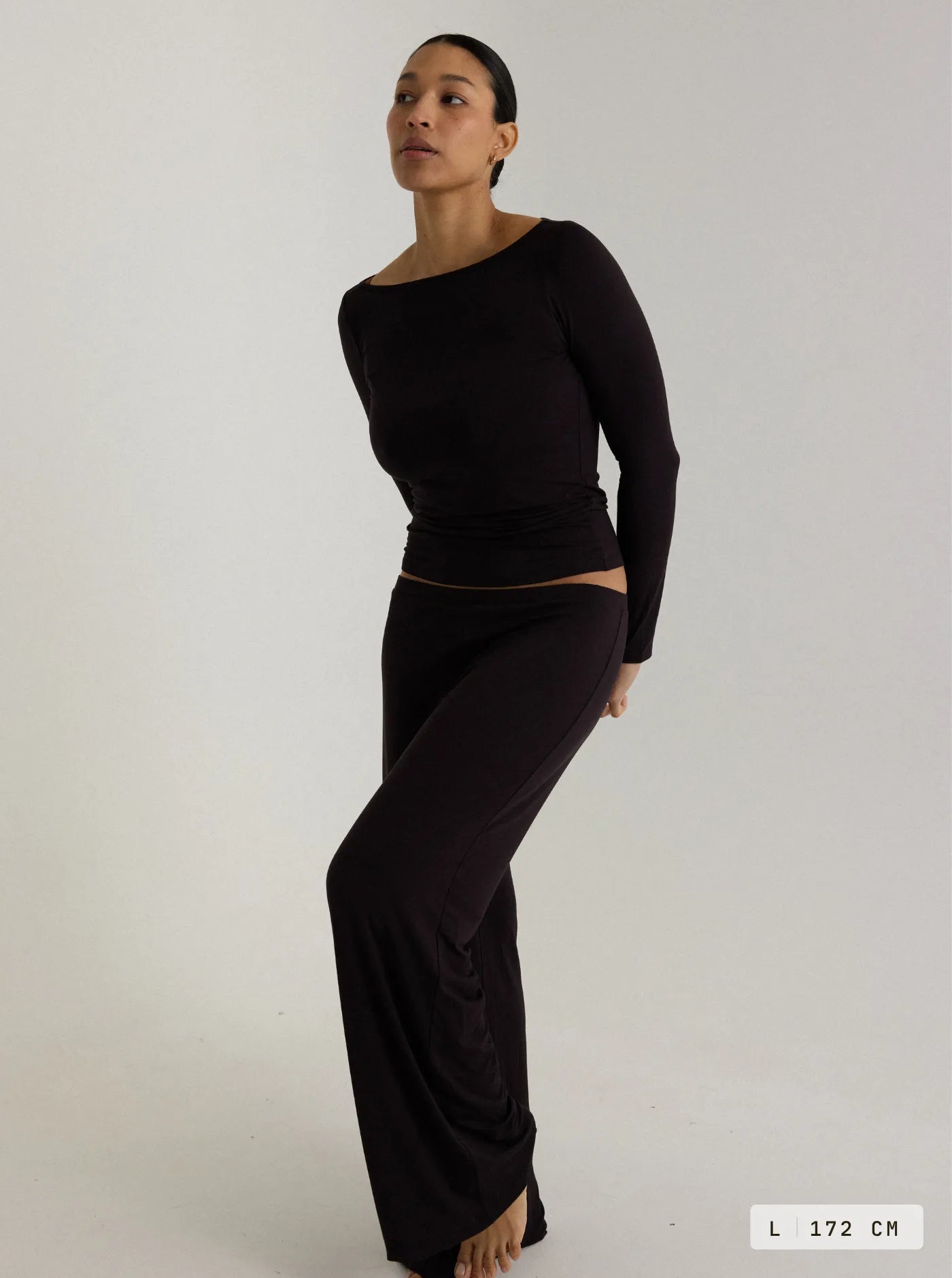Manu Long Sleeve Top Charcoal