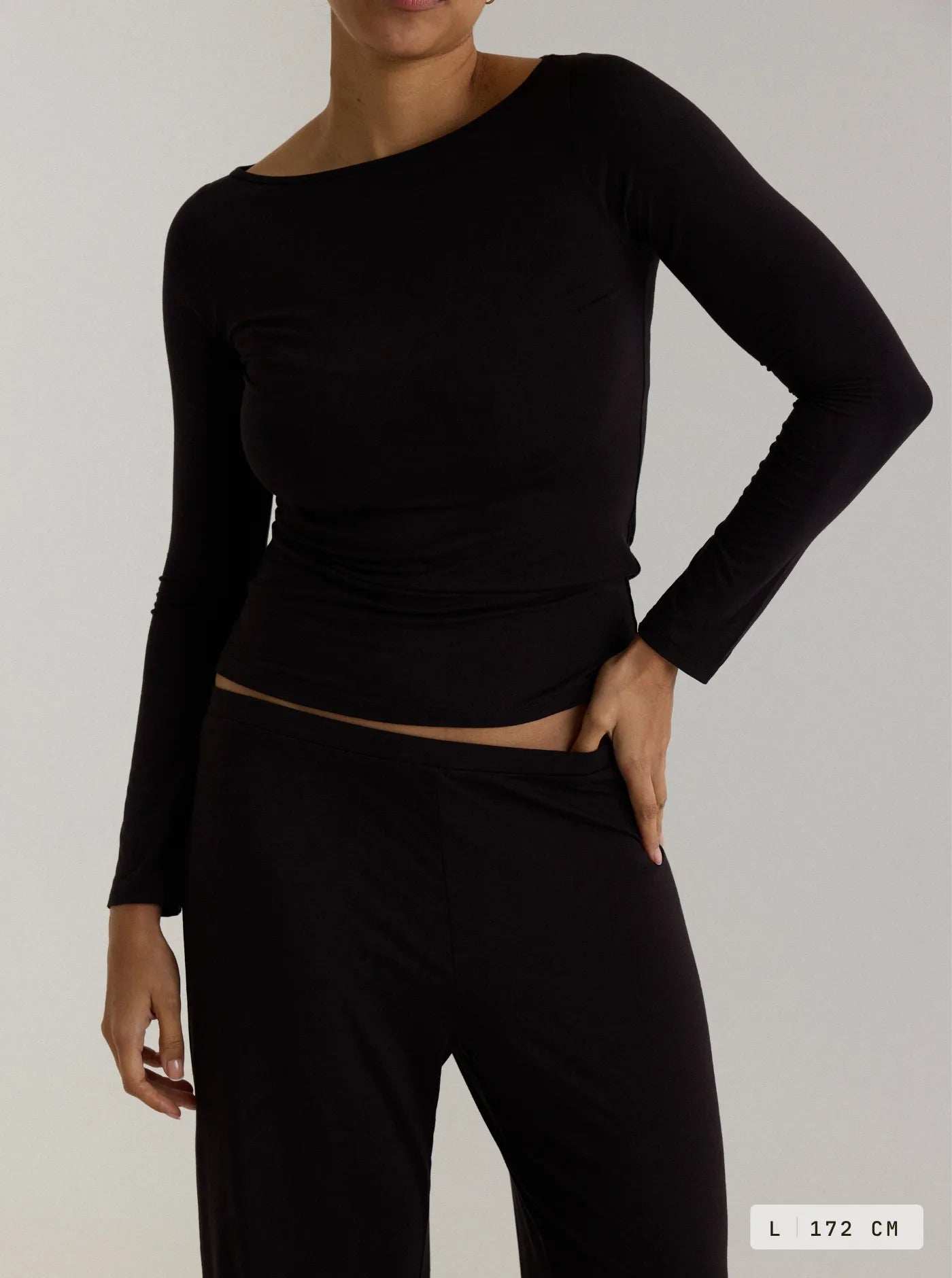 Manu Long Sleeve Top Charcoal