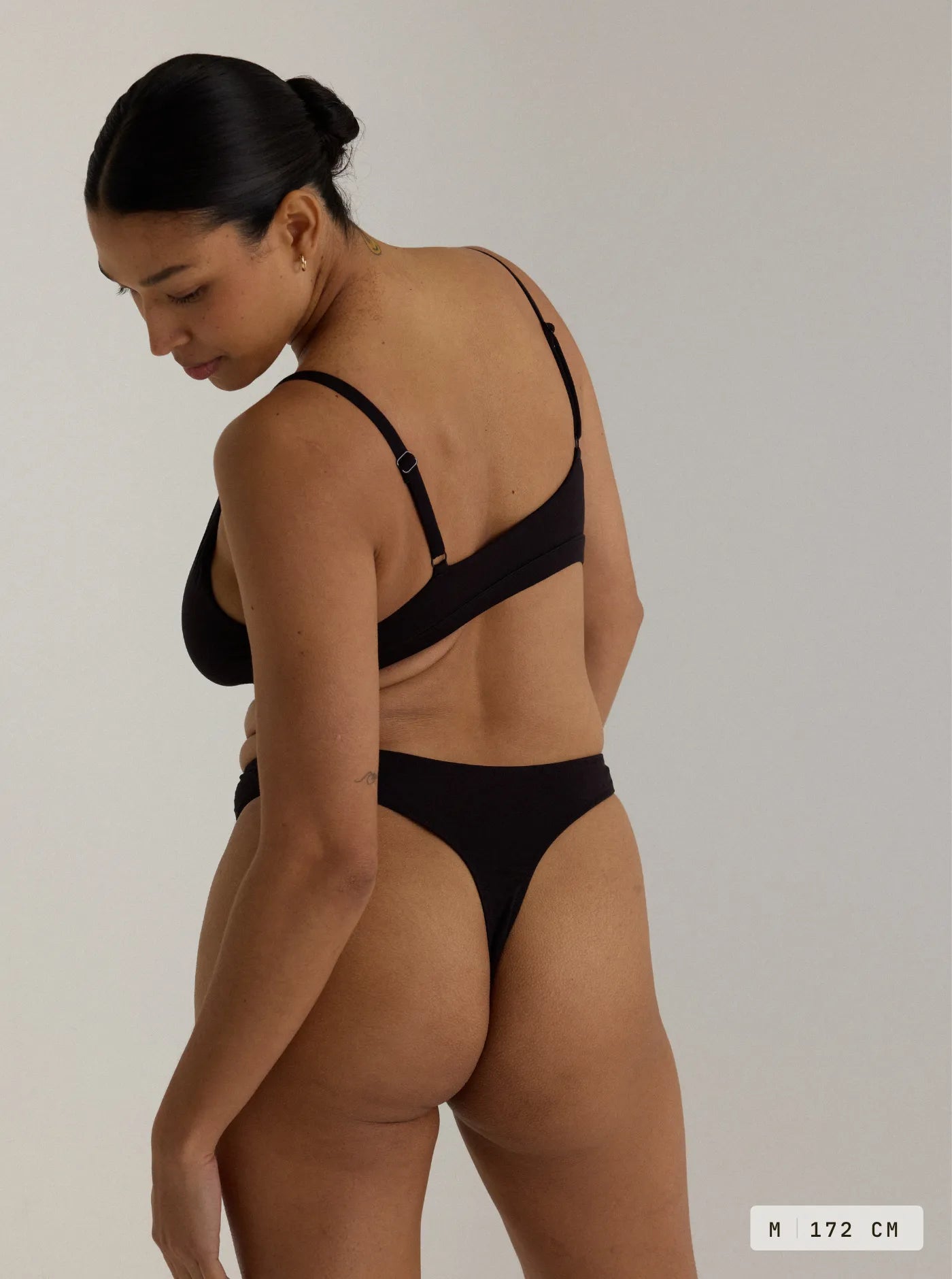 Moana High Waist G-String Charcoal