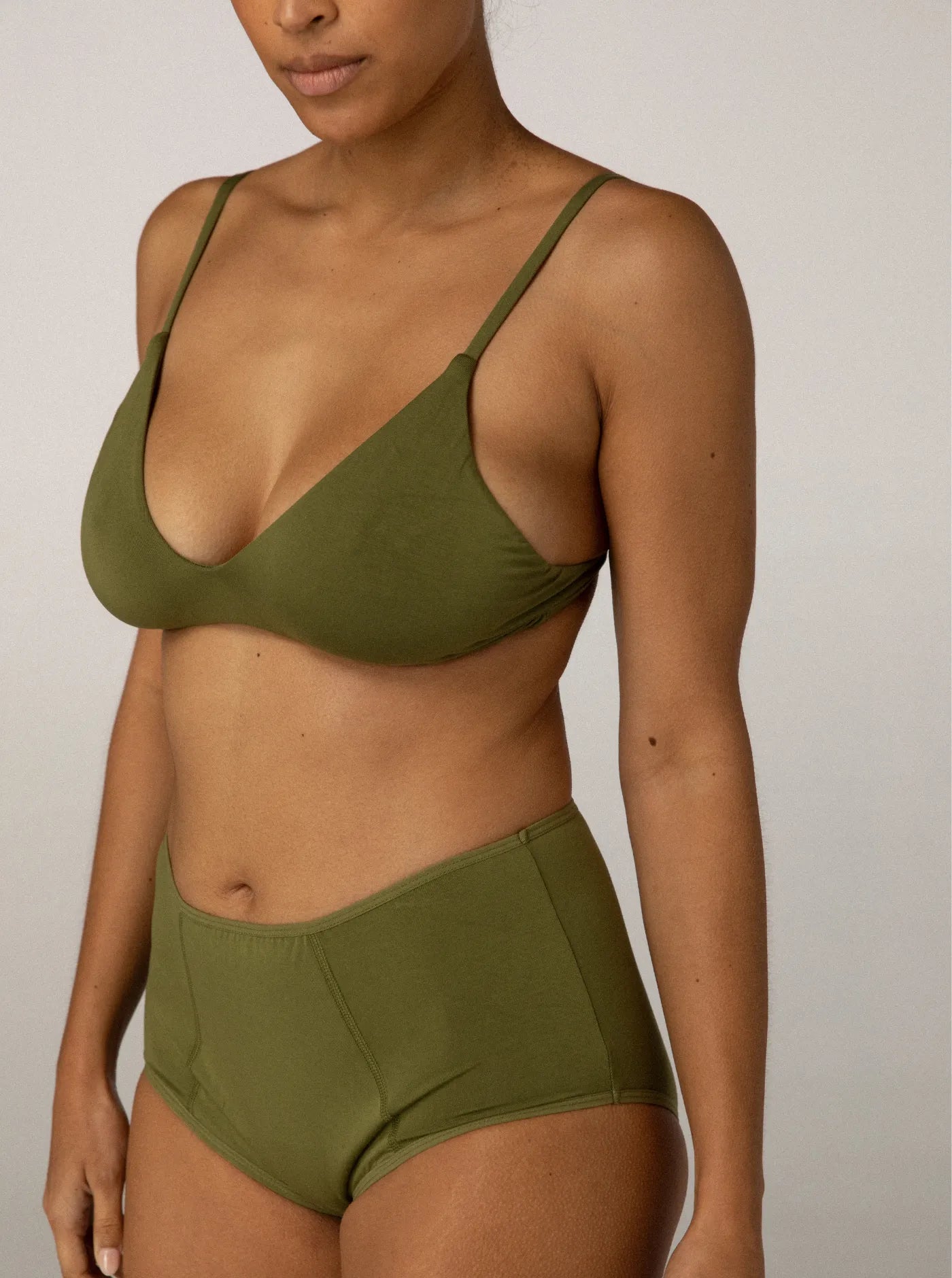 Stella Low Cut Bra Olive