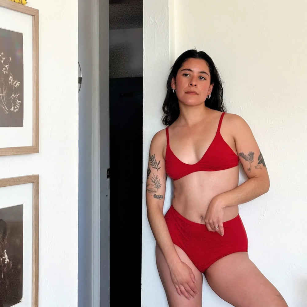 Ariel C wearing Lena High Waist Undies in Chilli
